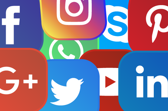 imagem com várias Redes Sociais