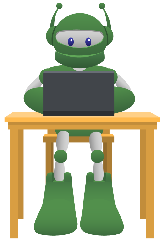 imagem Bino preenchendo formulário em um notebook