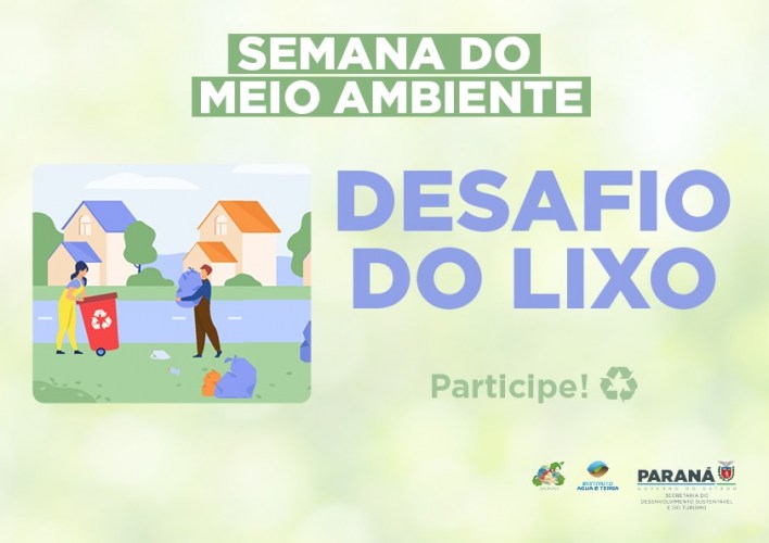 Imagem da campanha Desafio do Lixo